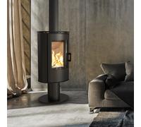 Stufa a legna in acciaio KRATKI AB S/N/O/DR/GLASS rotante Ø 150 8
