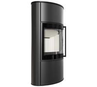 Stufa a legna in acciaio KRATKI BJORN/W Ø 150 8 kW porta a chiusura automatica