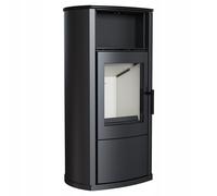 Stufa a legna in acciaio KRATKI EPSILON Ø 150 8 kW porta a chiusura automatica