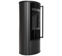 Stufa a legna in acciaio ERIK Ø 150 5,5 kW rivestimento nero