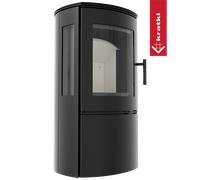 Stufa a legna in acciaio KRATKI FALCON VIEW Ø 150 10 kW porta a chiusura