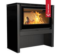Stufa a legna in acciaio KRATKI JUNO 12 kW Ø 160 pannello