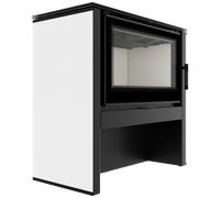 Stufa a legna in acciaio KRATKI JUNO 12 kW Ø 160 pannello bianco [EEK: A]