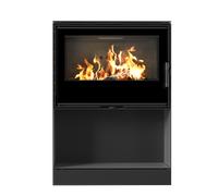 Stufa a legna in acciaio KRATKI KARI 80 Ø 180 12 kW spazio per il legno