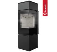 Stufa a legna in acciaio KRATKI REN/M destro Ø 150 7 kW porta a chiusura