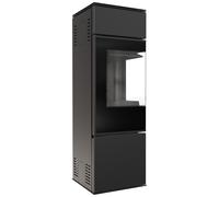 Stufa a legna in acciaio KRATKI REN/S sinistra Ø 150 7 kW rivestimento nero [EEK: A]