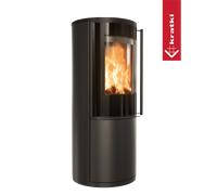 Stufa a legna in acciaio SVEN Ø 150 7 kW rivestimento nero thermotec