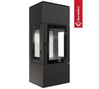 Stufa a legna in acciaio KRATKI THOR VIEW Ø 150 8 kW rivestimento nero