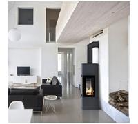 Stufa a legna in acciaio THOR VIEW Ø 150 8 kW rivestimento nero