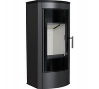 Stufa a legna in acciaio KRATKI TITAN Panorama Ø 150 11 kW porta a chiusura [EEK: A]