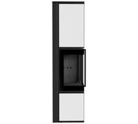Stufa a legna acciaio KRATKI TORA L 8kW Ø150 pannello bianco thermotec chiusura