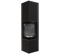 Stufa KRATKI TORA L 8kW Ø150 Sinterizzazione quarzo Nero Assoluto thermotec nero