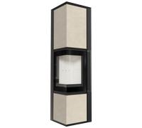 Stufa a legna in acciaio KRATKI TORA/L 8 kW Ø 150 Sinterizzazione del quarzo