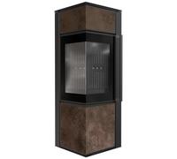 Stufa acciaio KRATKI TORA S 8kW Ø150 OXIDE MORO thermotec nero chiusura auto [EEK: A]