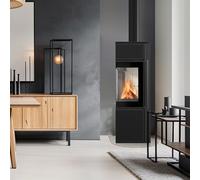 Stufa a legna in acciaio KRATKI TORA/S 8 kW Ø 150 Sinterizzazione del quarzo [EEK: A]