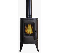 Stufa a Legna in Ghisa 7,5 kW 47,7x47,35x86 cm Eliptiko Nera