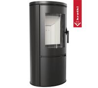 Stufa a legna in ghisa d'acciaio KRATKI AB Ø 150 8 kW porta a chiusura