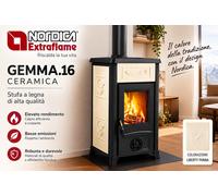 STUFA A LEGNA LA NORDICA EXTRAFLAME GEMMA.16 CERAMICA - LIBERTY PANNA onforme]