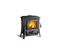 Nordica Extraflame Stufa a Legna Nordica 7119002 Nero 7,3 kW rivestimento in ghisa smaltata Adatto per Stanze 209 m3 profondit 450 mm - ISETTA EVO 4.0