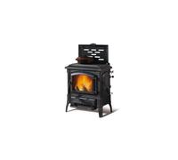 STUFA A LEGNA LA NORDICA + EXTRAFLAME "ISETTA" PIASTRA CON CERCHI NERO 7,3 KW