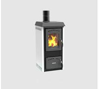 STUFA A LEGNA LINCAR GIOIA 470 AZ GHISA E ACCIAIO SMALTATO BIANCO 5,6 KW 147MC