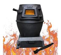 Stufa a legna multifunzionale in ghisa per cucinare e riscaldare, ideale per aree rurali e uso multicombustibile