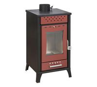 Stufa A Legna Olga Rossa potenza 15 Kw Dimensioni 45,5x48,5x h 91 cm - Peso 98 kg Volume riscaldabile 360m3