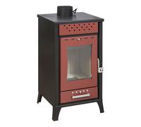 Divina Fire Stufa a Legna Olga Rossa Potenza 15 Kw L45,5xp48,5xh91