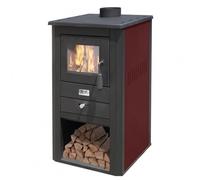 Stufa a legna Pallade di potenza 13 kW (Rosso)