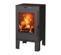 STUFA A LEGNA PANADERO "ALINA" IN ACCIAIO E GHISA NERO 6,9 KW