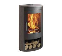 STUFA A LEGNA PANADERO "OVAL 3 STONES" ANTRACITE 7,6 KW