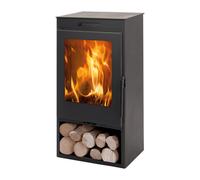STUFA A LEGNA PANADERO "ZAHARA" IN ACCIAIO E GHISA NERO 6,9 KW