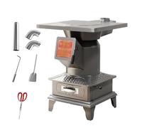 Stufa A Legna Per Riscaldamento Domestico E Cottura Con Anelli Regolabili, Riscaldamento Rapido, Stufa Multifunzione Per Cucina Rurale E Baita(300cm chimney,39 * 39 * 52cm)