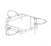 Stufa a legna pieghevole in acciaio inox per esterni, con supporto resistente al calore, per cucinare portatile durante il campeggio e le escursioni (L)