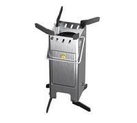 Stufa a legna portatile per cucinare e campeggio, in acciaio al manganese, per eventi all'aperto e barbecue