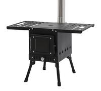 Stufa a legna portatile, pieghevole, per esterni, campeggio, campeggio, cucina