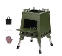 Stufa a legna portatile - Riscaldatore compatto da esterno per cucinare, barbecue, escursionismo, viaggi, picnic - Design efficiente per un uso versatile