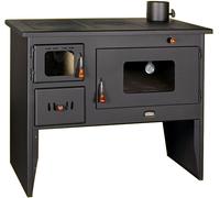 Stufa a legna Prity 2P50 con grande forno e piastre, 16 kW