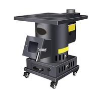 Stufa A Legna Senza Fumo Con Canna Fumaria Da 200 Cm, Stufa Da Campeggio Con Forno & Finestra Di Visualizzazione Per Cucine Rurali, Giardini Di Ville(Without chimney)