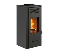 STUFA A LEGNA VENTILATA INVICTA "SENALES" NERO 8,4 KW