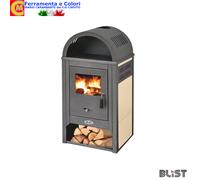 Stufa a Legna VIENNA 8Kw con Vano Portalegna Riscaldamento Casa Termostufa [EEK: A]