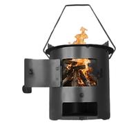 Stufa A Legno, di Riscaldamento in Acciaio | Fornello da Escursionismo con Maniglia - Per Escursioni Campeggio All'aperto Giardino Picnic Inverno