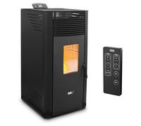 Stufa a pellet 50-325 m³ fino a 35 °C / 35 h 14,3 kW 5 livelli Timer nero