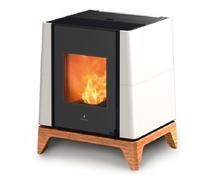 Stufa a pellet a convenzione naturale Ravelli ARIA Color BIANCO 6.3 Kw