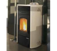 Stufa a pellet anche nocciolino idro Carlotta Omnia 23,5 kw in acciaio corten