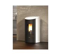 Stufa a pellet Anselmo Cola DIAMOND 10kW in acciaio e maiolica alte prestazioni