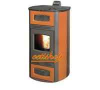 STUFA A PELLET ANSELMO COLA TERMO MAX 22 KW CUOIO idro e acqua calda sanitaria