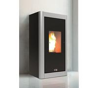 Stufa a pellet Anselmo Cola URBAN 7kW in acciaio inclusa cover colore a scelta