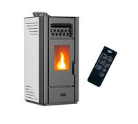 Stufa a pellet aria Anita 10 kW Bianco Sannover