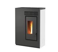 Stufa a pellet BIO GE60-5,5 kW - slim 25 cm (Bianco)